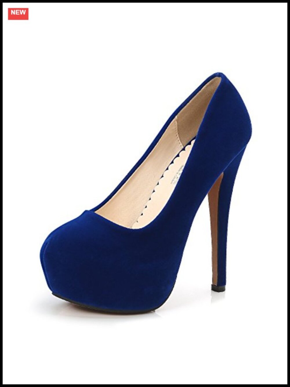 Women's Stiletto Heels Platform Dress Shoes Velveteen 5.5